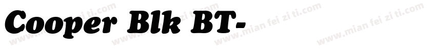 Cooper Blk BT字体转换